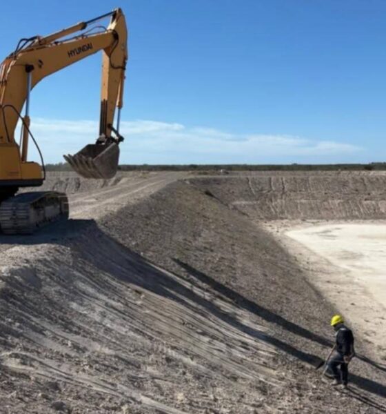 Se retomó en Carmen de Patagones la obra de la nueva Planta Depuradora de líquidos cloacales