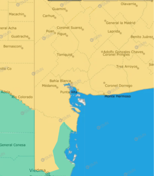 Bahía Blanca y toda la zona, en alerta por posibles tormentas