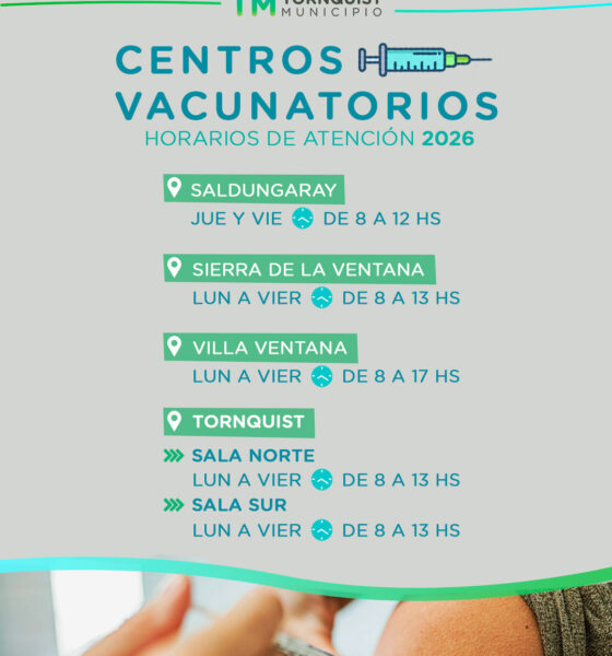 Este miércoles continuará la campaña de vacunación antigripal en el distrito de Tornquist