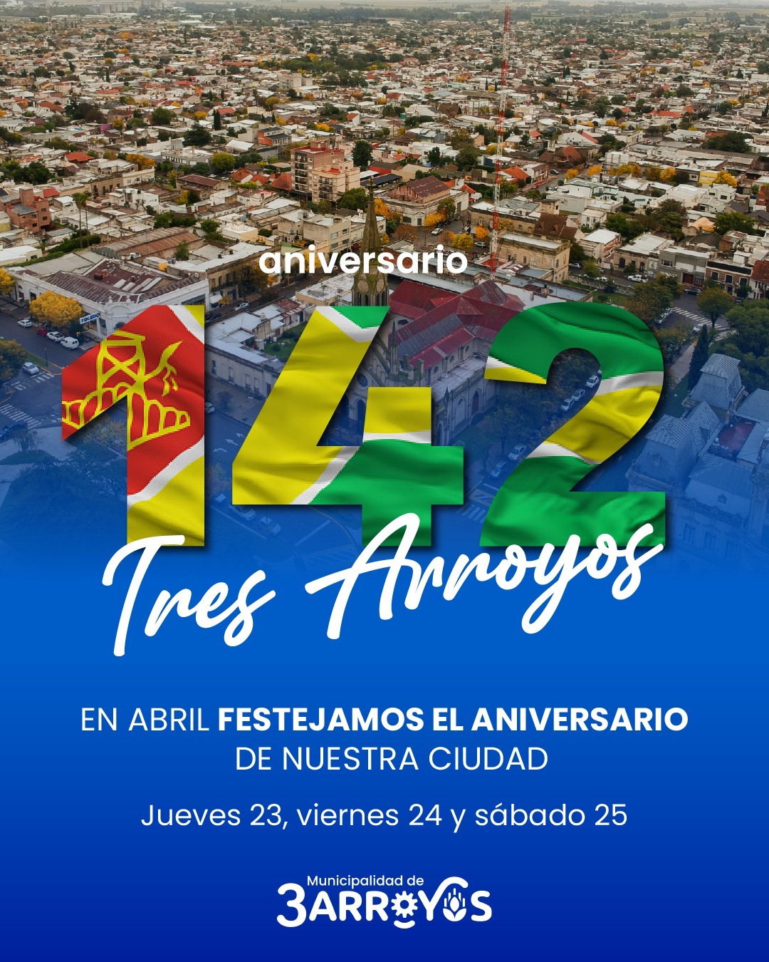 Tres Arroyos se prepara para celebrar su 142° aniversario con un despliegue de tres jornadas festivas