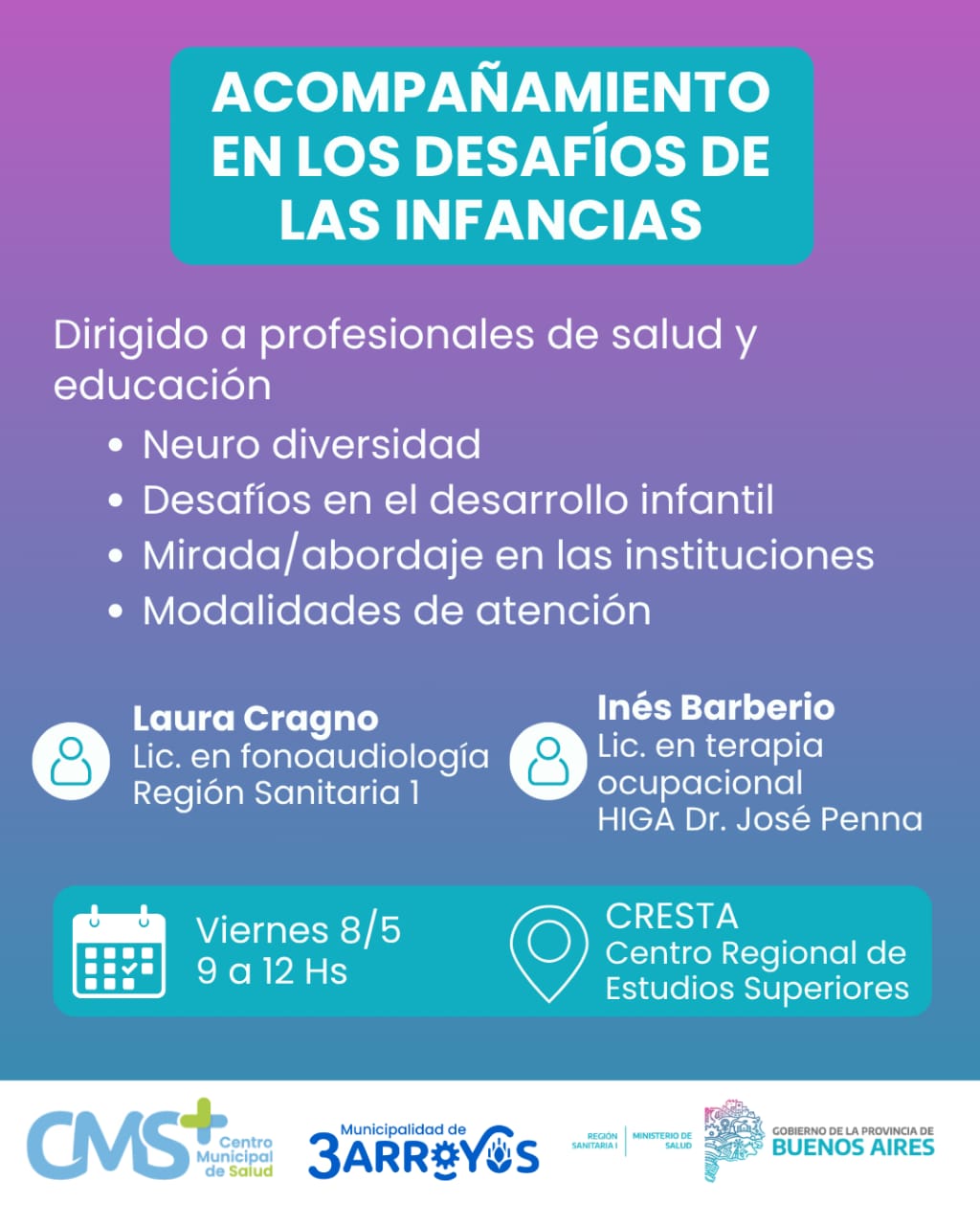 Salud y Educación: Lanzan una capacitación especializada sobre los desafíos del desarrollo infantil