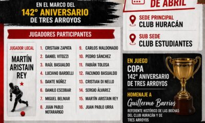 Tres Arroyos recibe a los mejores del país en el Torneo Especial de Bochas de 1ª categoría