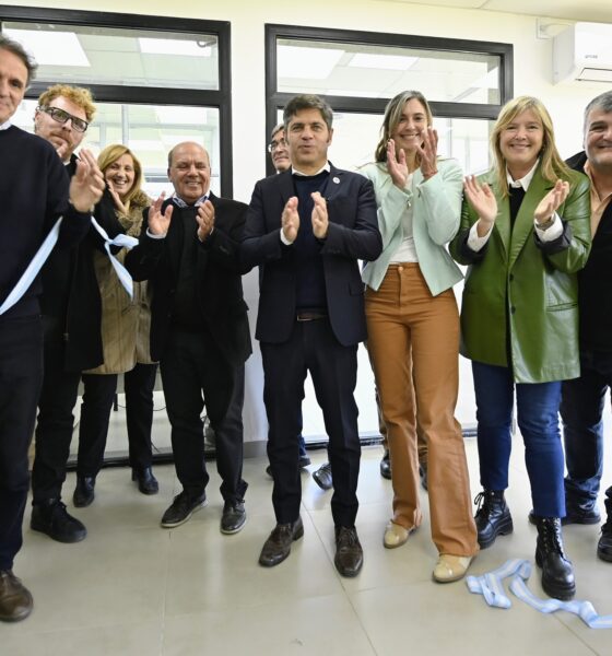 Kicillof en Cnel. Suárez y Guaminí: inauguró la ampliación de un centro universitario y una Planta Potabilizadora