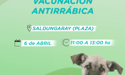 Habrá una jornada de vacunación antirrábica y desparasitación en Saldungaray