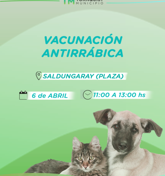 Habrá una jornada de vacunación antirrábica y desparasitación en Saldungaray