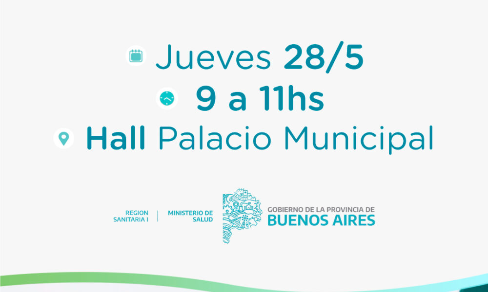 Jueves 28: Jornada de vacunación antigripal en el hall de Palacio Municipal