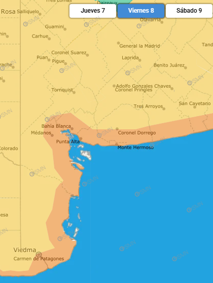 La ciclogénesis traerá fuertes vientos y lluvias a Bahía Blanca y la región