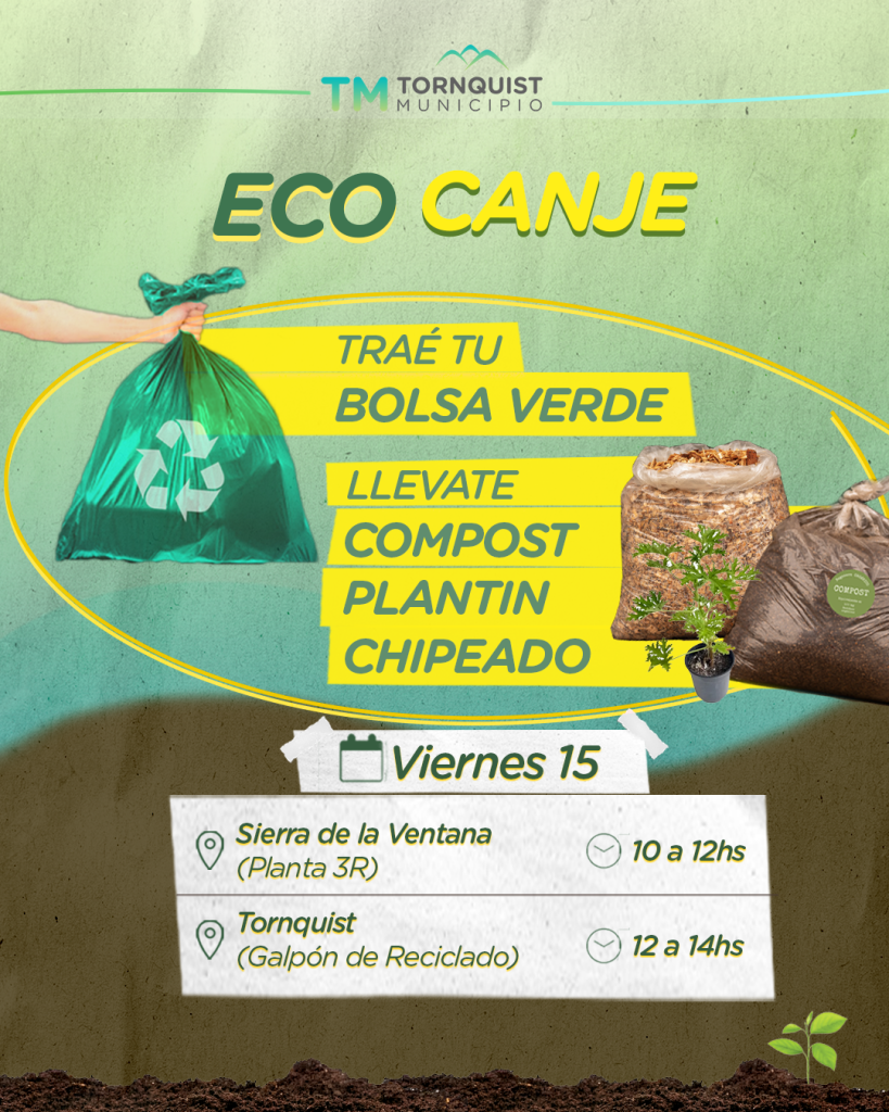 Se viene una jornada de ecocanje en Tornquist y Sierra de la Ventana