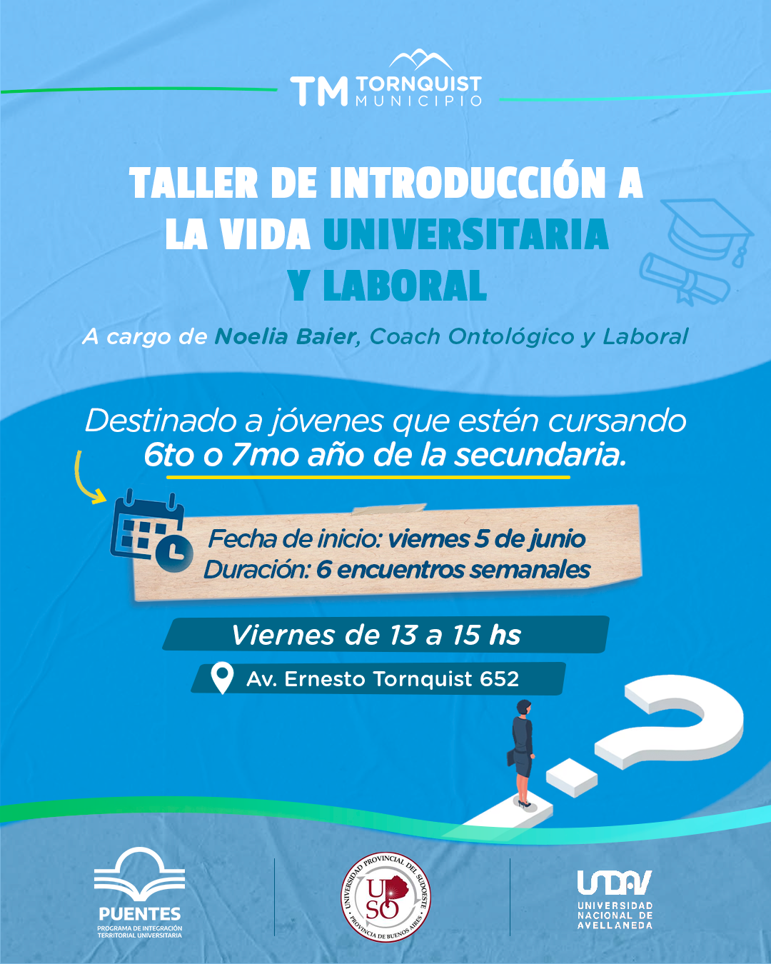 La secundaria está terminando, ¿y ahora qué?: Llega un taller de introducción a la vida universitaria y laboral