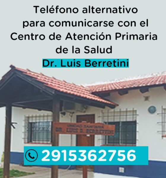 Número alternativo para la Sala de Primeros Auxilios de Barrio Norte