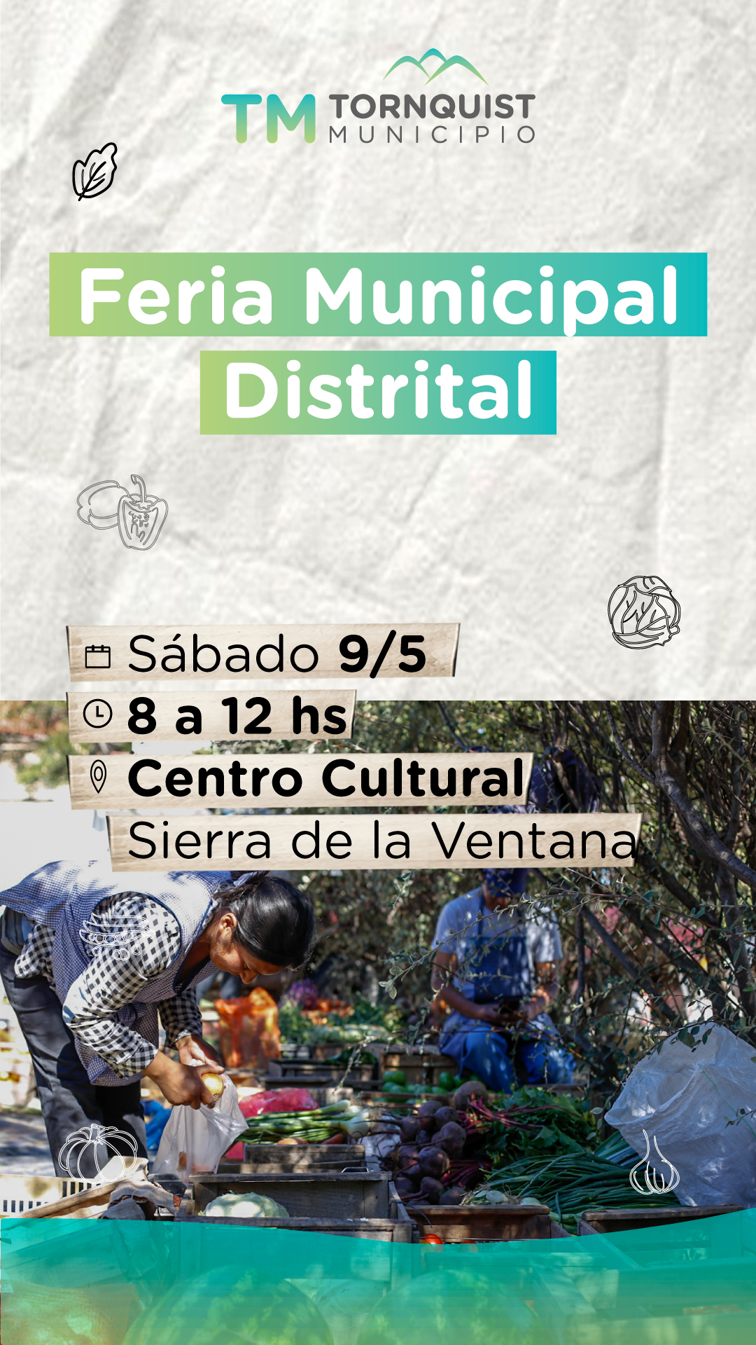 Feria Municipal Distrital, este sábado en Sierra de la Ventana