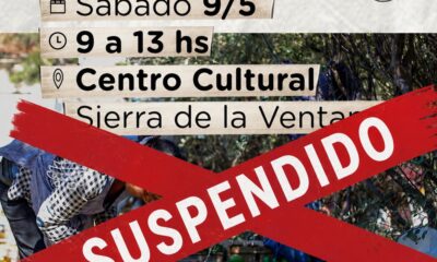 Suspendida la feria municipal de este sábado en Sierra de la Ventana