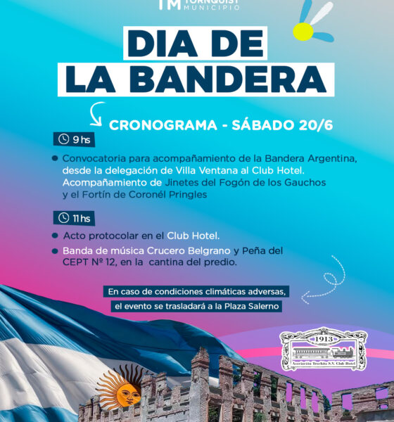 El Club Hotel de la Ventana será escenario del Día de la Bandera en el distrito