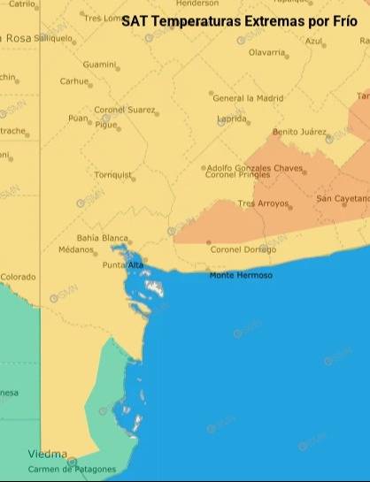 El frío recrudece: emiten otro alerta amarillo para Bahía Blanca por temperaturas extremas