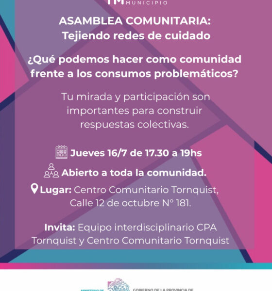 ‘Tejiendo redes con cuidado’: Invitan a una asamblea comunitaria