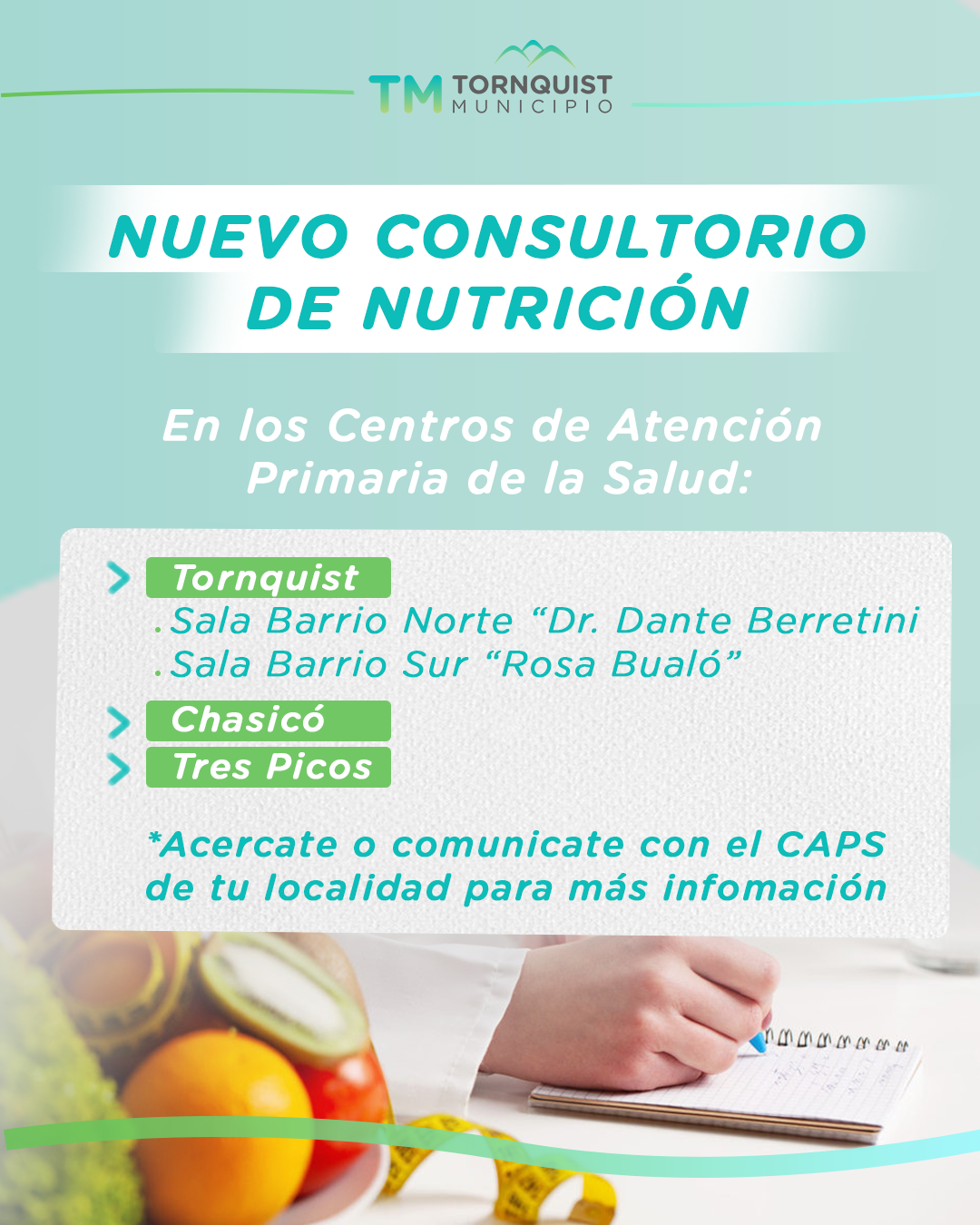 Salud amplía la atención en Nutrición en los Centros de Atención Primaria