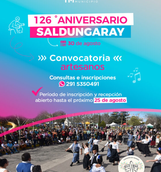 126º aniversario de Saldungaray: Convocatoria de artesanos