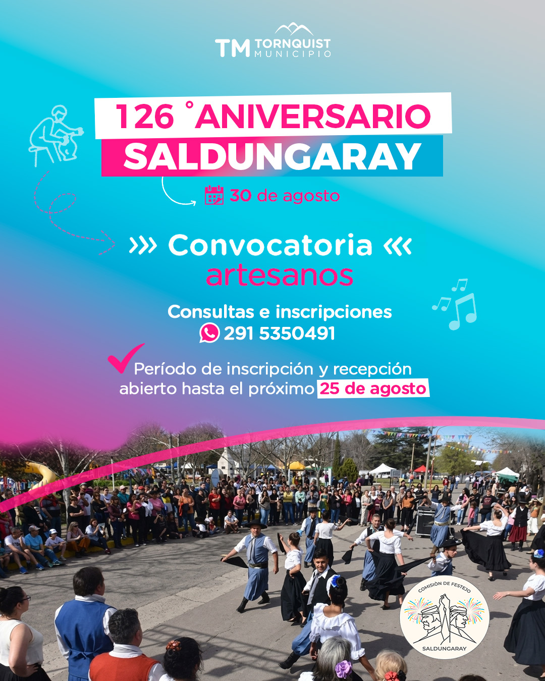 126º aniversario de Saldungaray: Convocatoria de artesanos
