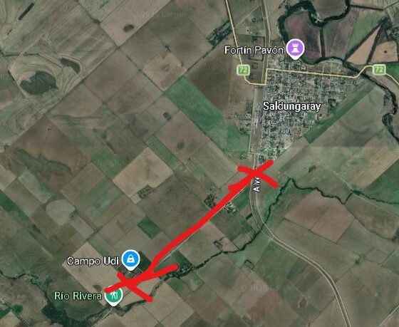 Corte programado de tránsito en camino vecinal de Saldungaray