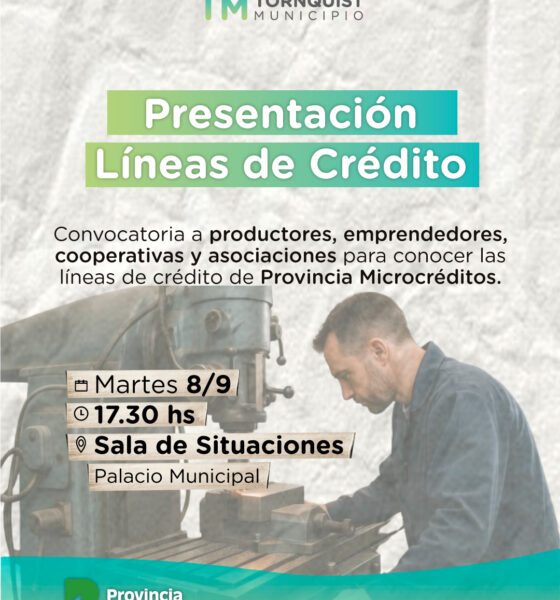 Convocatoria a emprendedores y productores a la presentación de líneas de crédito