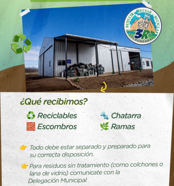 Ambiente recuerda qué materiales se reciben en la Planta de Transferencia y Separación