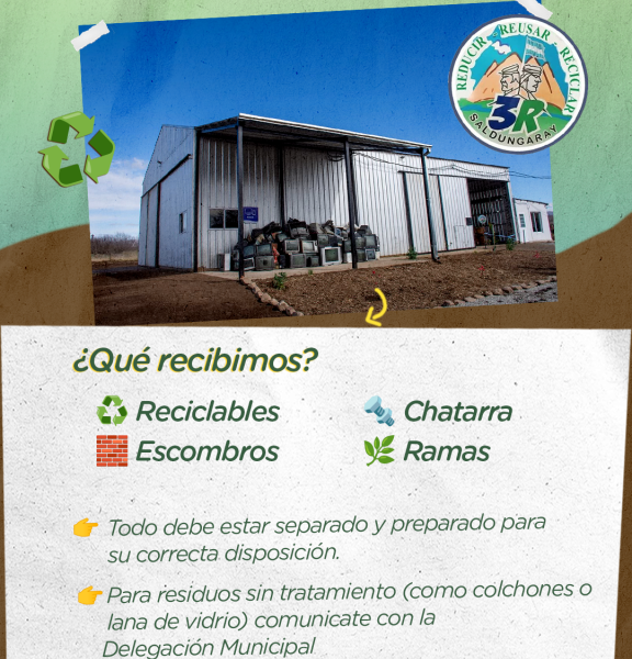 Ambiente recuerda qué materiales se reciben en la Planta de Transferencia y Separación