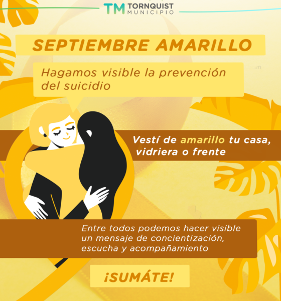 Tornquist se suma a Septiembre Amarillo: una invitación a toda la comunidad