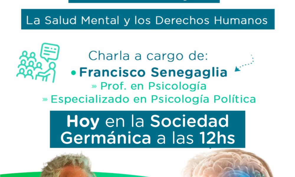 Charla ‘¿Qué es la vejez?, la salud Mental y los Derechos Humanos’, hoy en la Sociedad Germánica