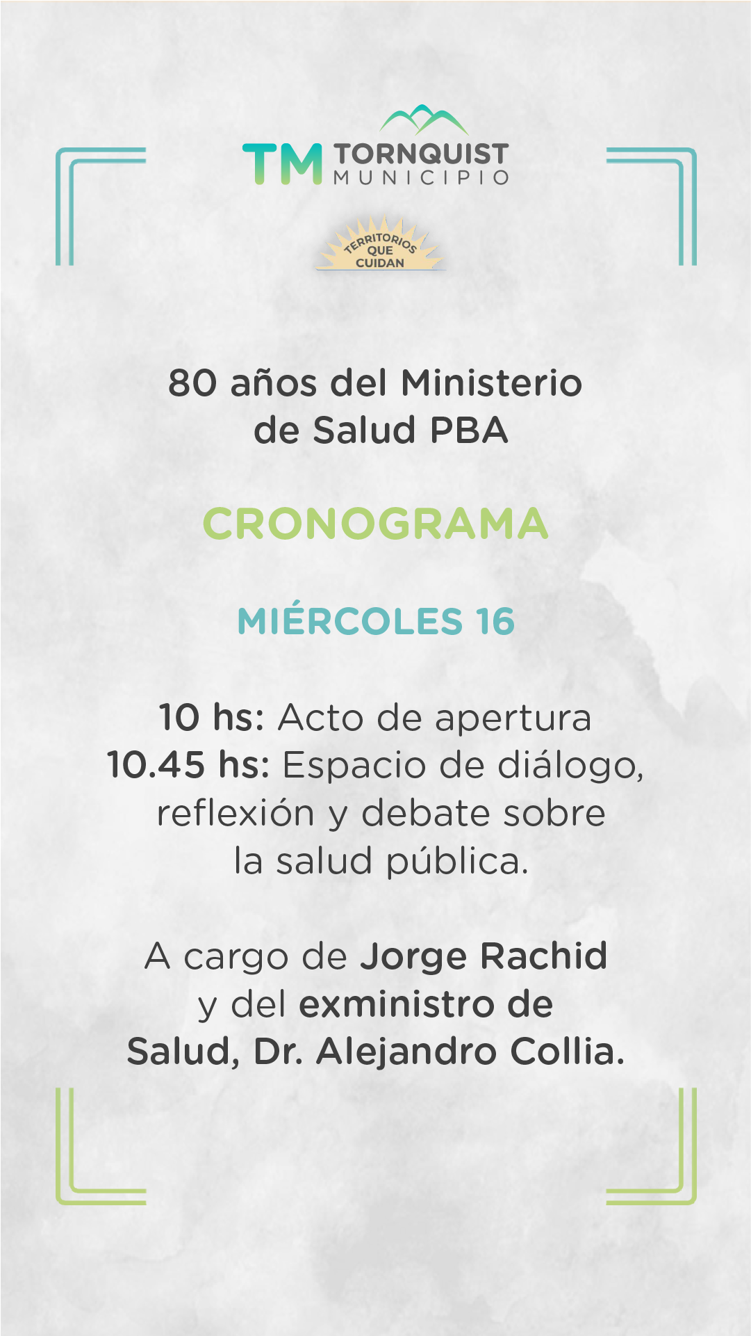 Con distintas actividades, Tornquist será sede de los 80 años del Ministerio de Salud