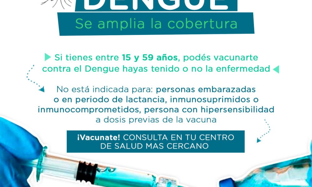 Salud: Amplían la cobertura de vacunación contra el dengue