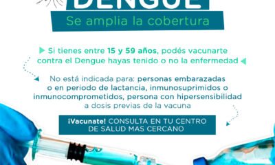 Salud: Amplían la cobertura de vacunación contra el dengue