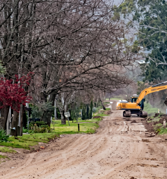 Se ejecutan obras de infraestructura pluvial en el Barrio La Cumbre de Sierra de la Ventana