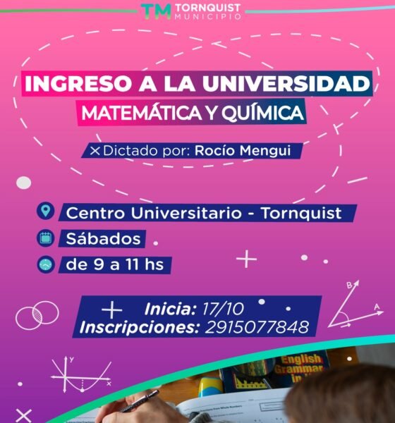 Centro Universitario: Se brindará un curso gratuito de nivelación de matemáticas y química
