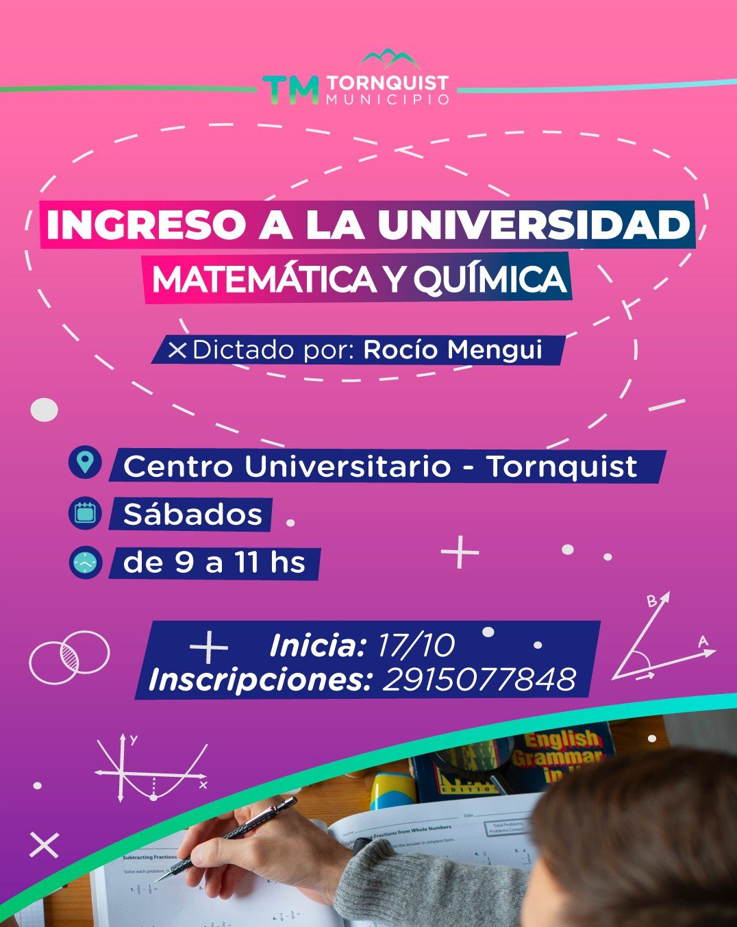 Centro Universitario: Se brindará un curso gratuito de nivelación de matemáticas y química