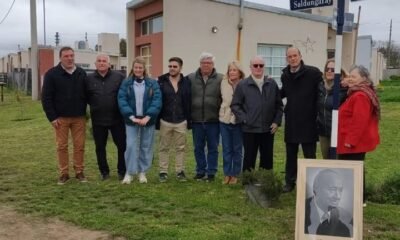 Homenajearon a Santiago Pedro Saldungaray en el aniversario de la inauguración de las obras de Francisco Salamone