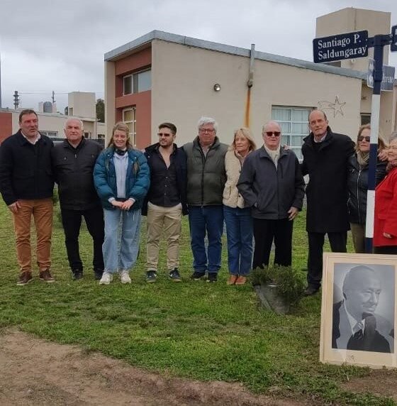 Homenajearon a Santiago Pedro Saldungaray en el aniversario de la inauguración de las obras de Francisco Salamone