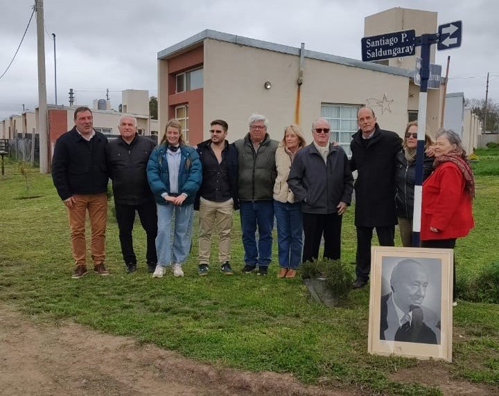 Homenajearon a Santiago Pedro Saldungaray en el aniversario de la inauguración de las obras de Francisco Salamone