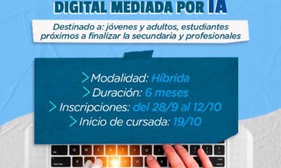 Tornquist: el 26 de octubre cierra la preinscripción para una diplomatura en Transformación Digital e Inteligencia Artificial