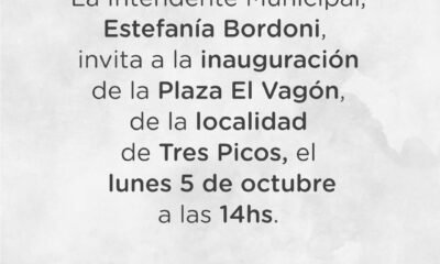 Invitación a la inauguración de la Plaza El Vagón