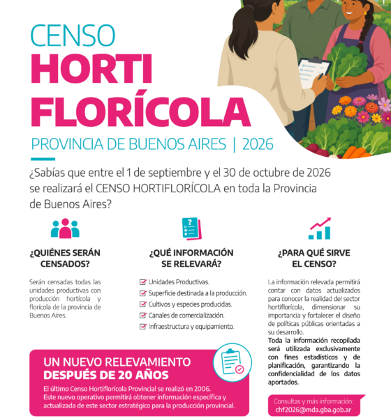 Se lleva adelante el Censo Hortiflorícola Provincial